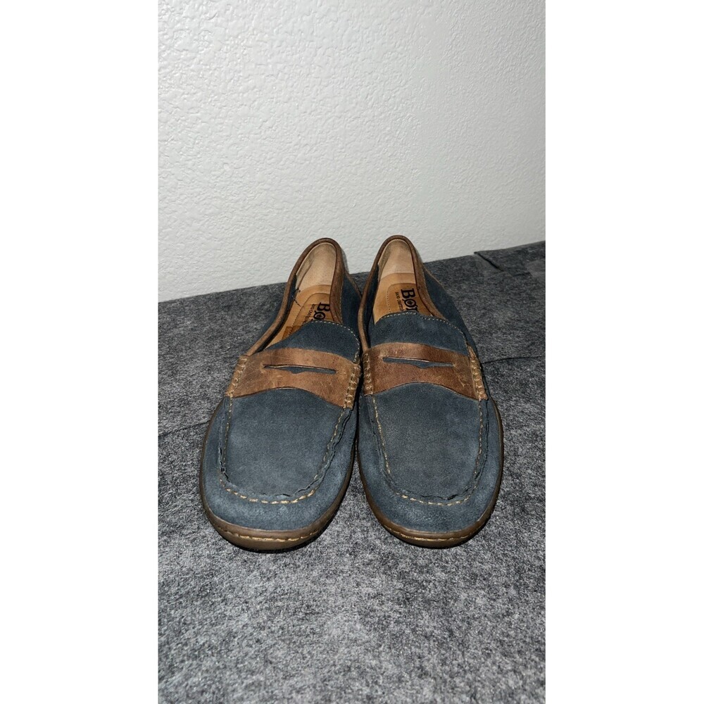 Born Blue Suede Leather Men's Loafers Size 9 NWT